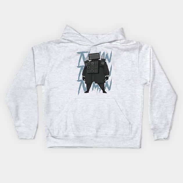 TV MAN SKIBIDI TOILET Kids Hoodie by Draw For Fun 